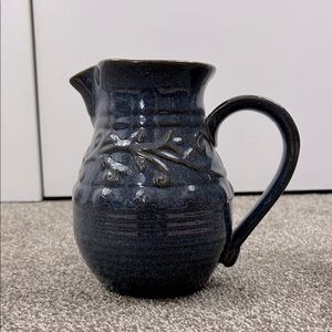 Elegant Blue Ceramic Pitcher